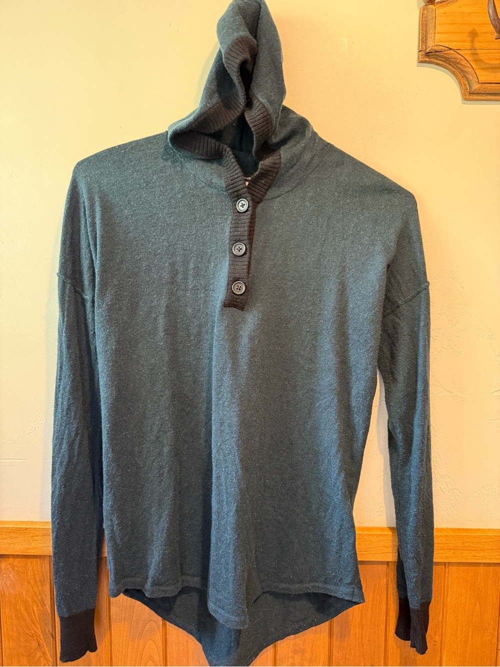 Smartwool Shadow Pine Hoodie Sweater - Green & Black Base Layer Skiing Ski